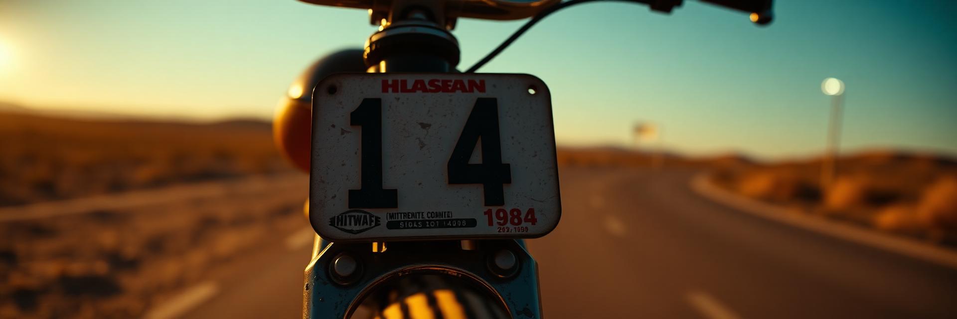 Vintage BMX number plate